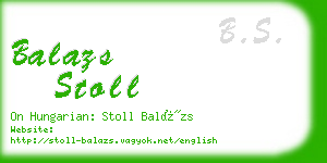 balazs stoll business card